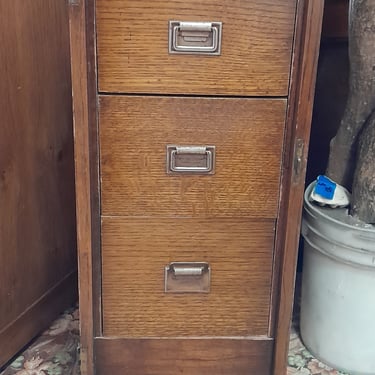 Oak Filing Cabinet 12 x 34 x 18