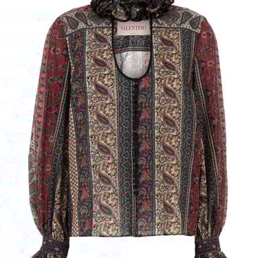 Valentino Garavani Women Printed Cotton Blend Blouse