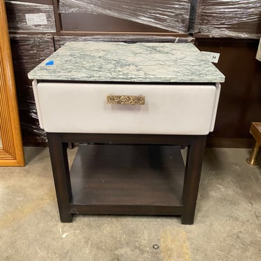 Montague Side Table with Single Drawer and Marble Top