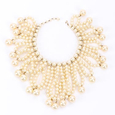 Pearl Fringe Collar Necklace