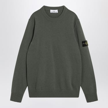 Stone Island Military Green Wool Blend Sweater Men