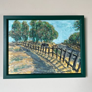 B. Charlow Impressionist Landscape Oil Painting, Framed 