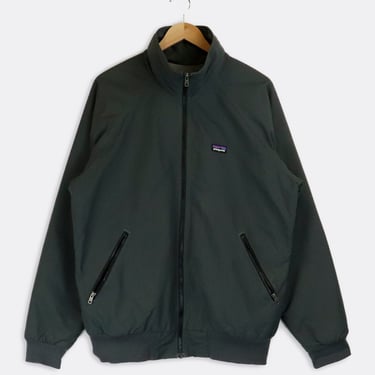 Vintage Patagonia Fleece Lined Charcoal Grey Zip Up Jacket Sz L