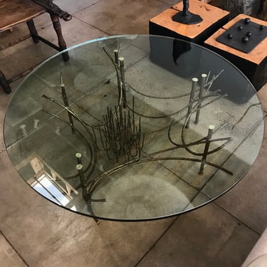 Vintage Sculptural Bronze Drip Coffee Table