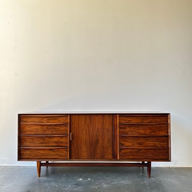 Danish MCM Rosewood Tambour Long Dresser by Falster 