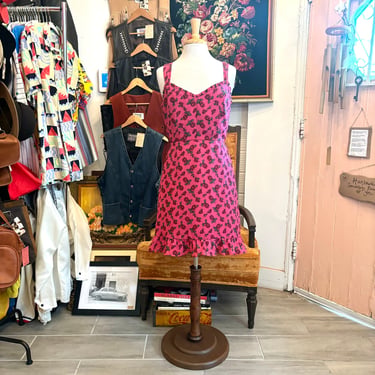 vintage rose print pink betsey johnson dress | Harlow's Vintage - Miami, FL  | ATTIC