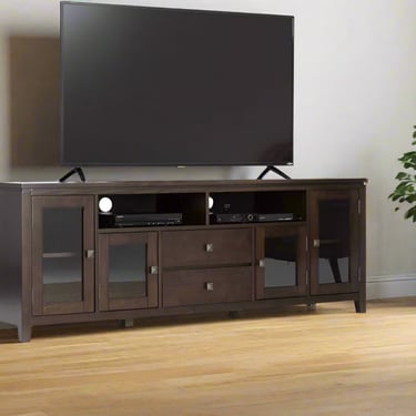 Cosmopolitan Solid Wood 72" TV Media Stand Mahogany Brown (3 avail) FFW-723