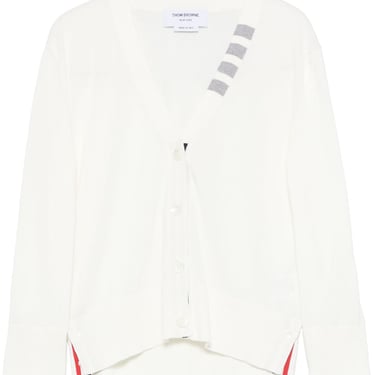 Thom Browne Women 4Bar Cotton Cardigan