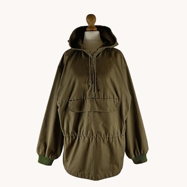 Khaki Green 1970s Anorak Jacket 