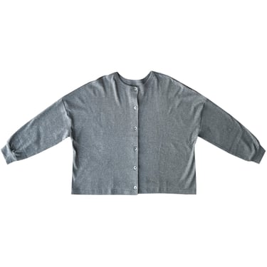 Ichi Antiquites Yak/c 2 Way Cardigan - Charcoal