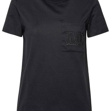Max Mara Donna Black Cotton T-Shirt