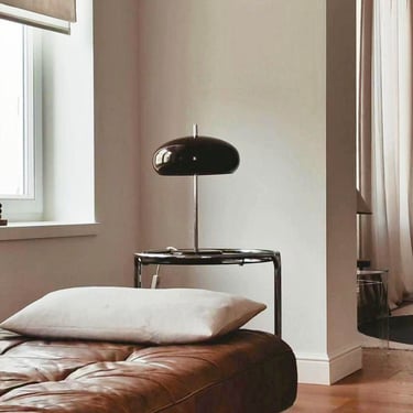 Chrom Pilz Schreibtischlampe, Mid-Century Modern Design, Space Age 