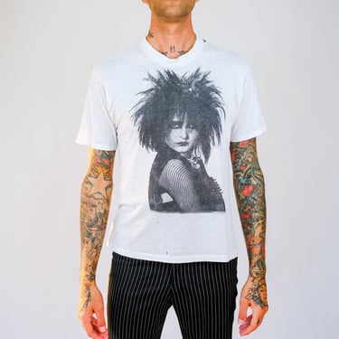 Vintage 80s Siouxsie Sioux Distressed Single Stitch Portrait Tee Shirt | Made in USA | AUTHENTIC | 1980s Siouxsie and the Banshees T-Shirt 