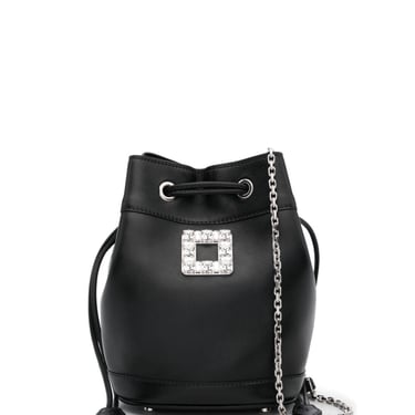 Roger Vivier Women Tres Vivier Leather Bucket Bag