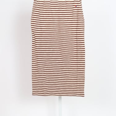 Le Tube Skirt - Brown &amp; Cream Stripe