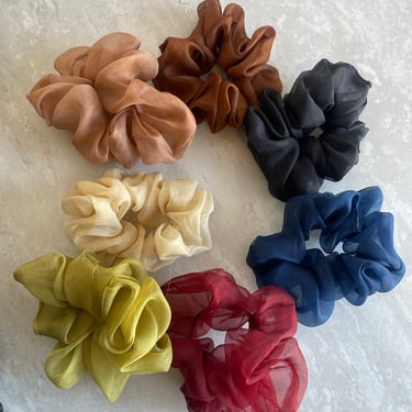 Naturally Dyed Silk Organza Scrunchie | SAMPLE SALE 