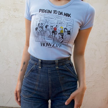 Vintage 80's Hawaii Pidgin to the Max Howzit Hanes Designer Tee Douglas L Johnson Single Stitch Graphic T-shirt 
