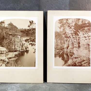 1897 Witch's Gulch Photographs | Set of 2 | Sepia Toned | Wisconsin Dells Souvenir Photographs | Witch's Gulch Souvenir | FREE SHIPPING 
