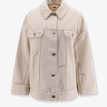 Dior Women Oversize Cotton Jacket With Belt