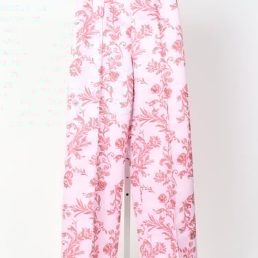 Daffy Trousers - Pink Floral Damask Taffeta Faille