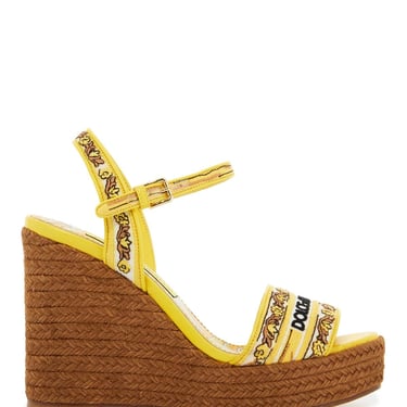 Dolce &amp; Gabbana Maiolica Embroidered Wedge Sandals Women