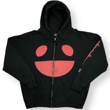 Vintage 90s/00s Deadmau5 Big Face Faded Out Full Zip Electronic Music Hoodie Sweatshirt Size XXL 