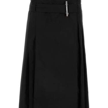 Alexander Mcqueen Women Black Wool Skirt