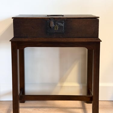 17th Century Bible Box on Stand/Side Table 