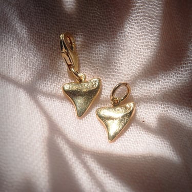 Petite Gold Shark Tooth Charm 