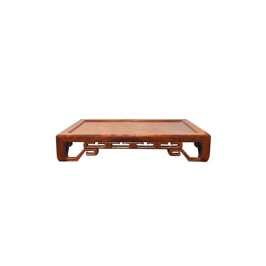 Natural Brown Wood Ru Yi Pattern Rectangular Table Top Stand Riser Easel ws3807E 