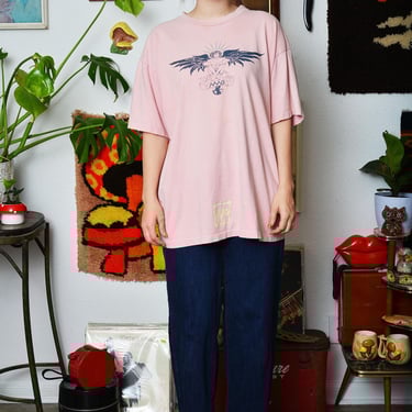 Vintage 90s Archaengels Band Tee – Light Pink Angel Graphic T-Shirt 