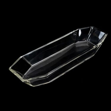 Glass bowl shelf Art Deco 20s 30s cut vintage design storage decoration pen tray 