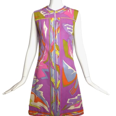 EMILIO PUCCI-AS IS 1960s Cotton Print Dress, Size-4