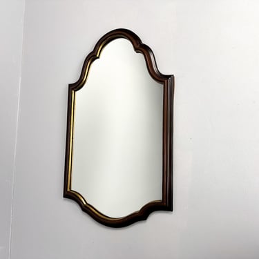 Vintage Wooden Mirror | Wall Hanging Scalloped Mirror 