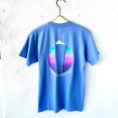 Vintage 80s Belize Single Stitch Tshirt Diving Travel Shirt 