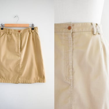 1980s Izod Khaki Mini Skirt 