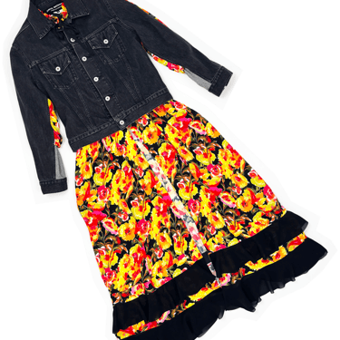Junya Watanabe F/W 2019 floral and denim dress