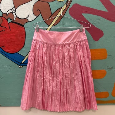 Y2K Isaac Mizrahi for Target soft pink ballet crinkle skirt / pleated / mid length / volume / texture / dead stock / size 4 / S / Layer / 00 