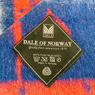Vintage Dale of Norway Wool Blanket 100% Pure New Wool Made in Norway 