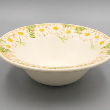 Metlox Poppytrail Sculptured Daisy Salad Bowl | Vintage California Pottery | Mid Century Modern Dinnerware Easter Spring Decor 