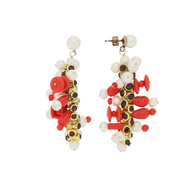 Dries Van Noten Dangling Pearl Drop Earrings. Women