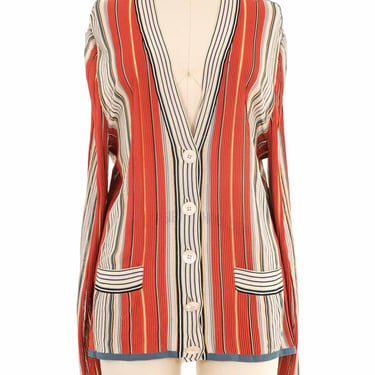 Hermes Multicolor Stripe Cardigan