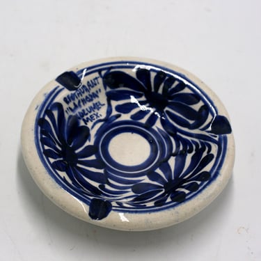 vintage Mexican Pottery ashtray from Restaurant LaChoza Cozumel 