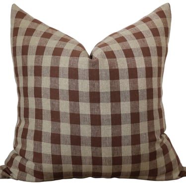 Warm Checkered Block Print Pillow Cover