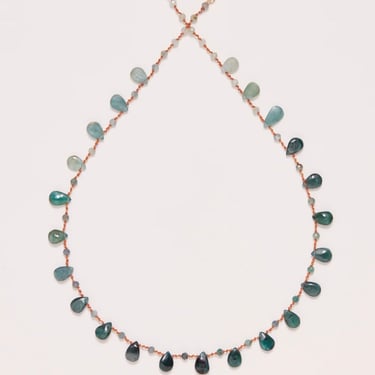 Osprey Drops & Beads Necklace - Grandidierite