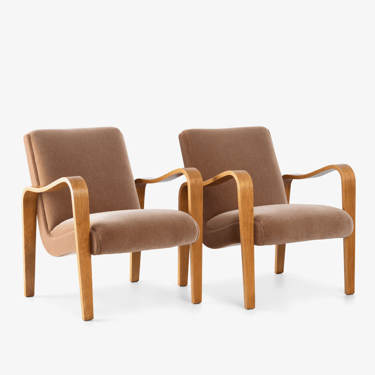 Thonet Lounge Chairs, Pair