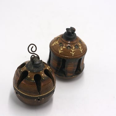 vintage R Madden art studio pottery ornaments 
