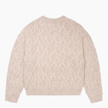 Thinking MU Carmen Braided Wool Sweater - Beige