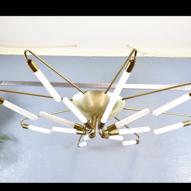 large Art Deco chandelier 30s 40s cinema lamp hall lamp ceiling light German brass ceiling lamp lamp light vintage design Bauhaus 