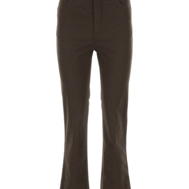 Saint Laurent Woman Dark Brown Cotton Pant